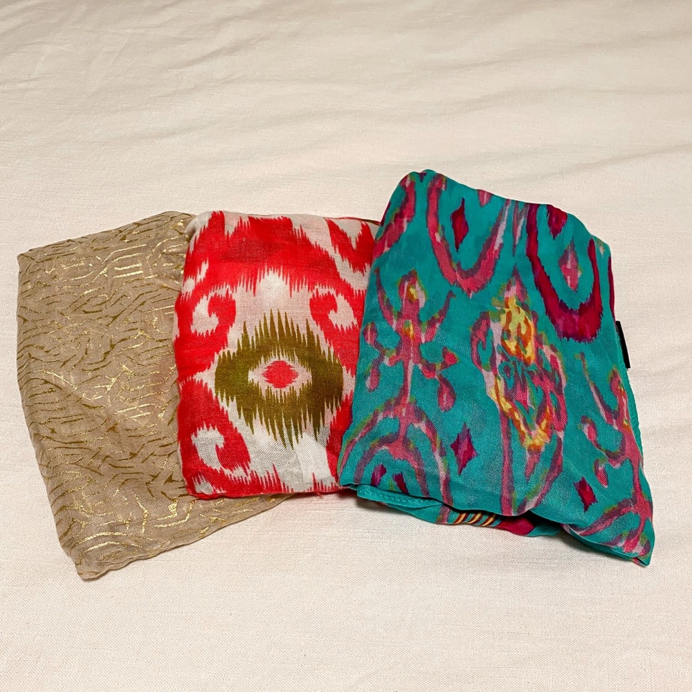 Set of 3 Stella & Dot Scarves